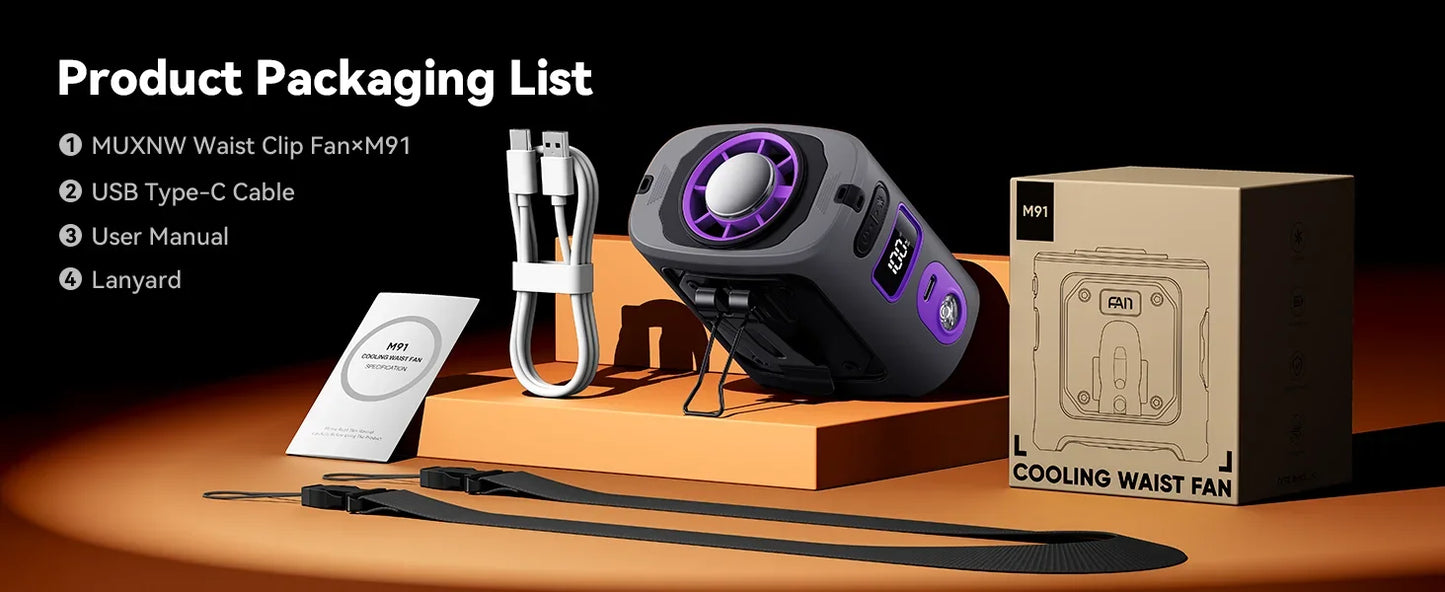 2026 New Semiconductor Cooling Waist Fan Portable