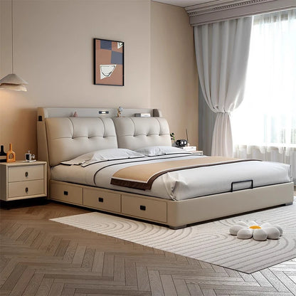 Couples Frame Double Bed Decoration Adults Luxury