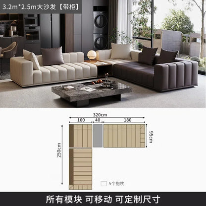 Chinese Leather Living Room Sofas Designer Floor
