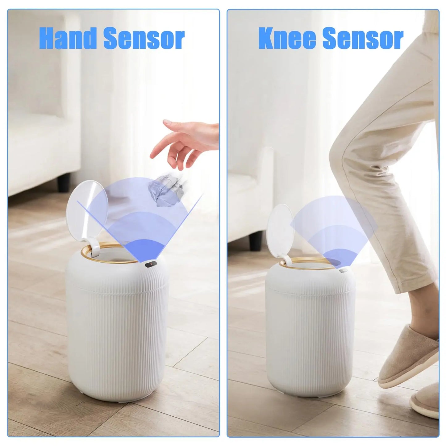 Automatic Trash Can with Lid,  Small Plastic