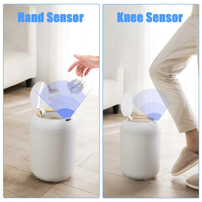 Automatic Trash Can with Lid,  Small Plastic