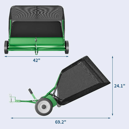 Large-Path Tow-Behind Lawn Sweeper – 42-52 Inch