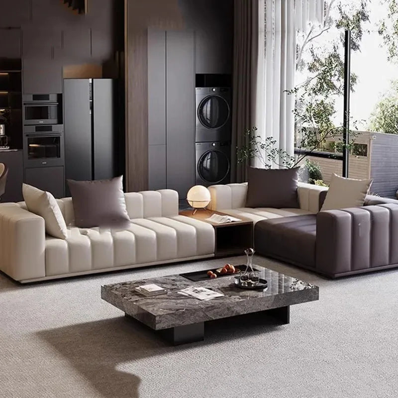 Chinese Leather Living Room Sofas Designer Floor