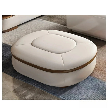 Luxury L-Shaped Genuine Leather Sectional Sofa