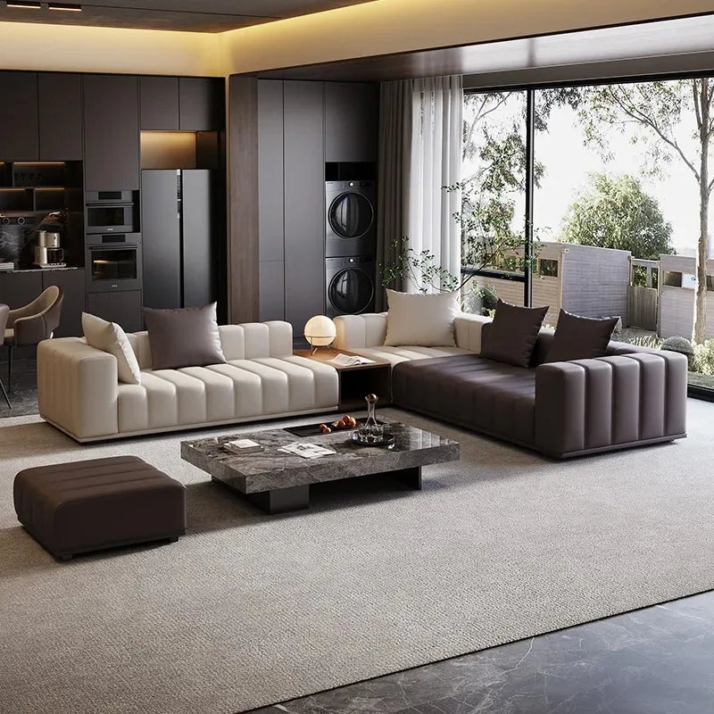 Chinese Leather Living Room Sofas Designer Floor