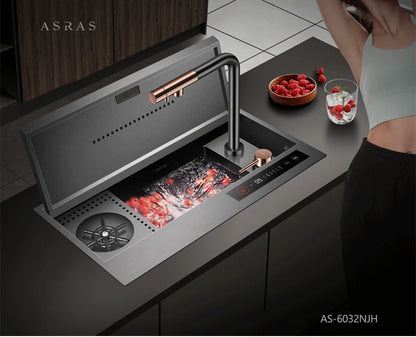 Nanometer Flip Cover Hidden Kitchen Sinks