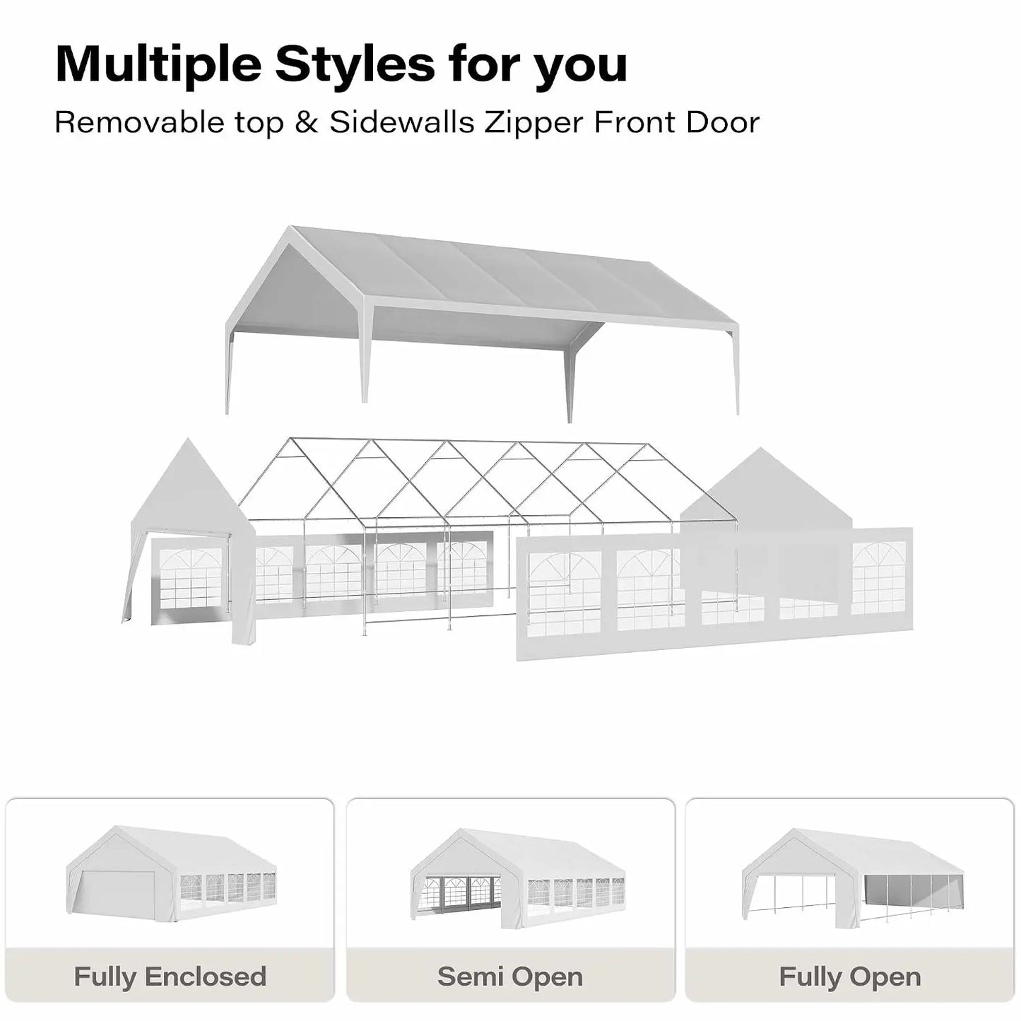20x30 Party Tent, Heavy Duty Outdoor Canopy