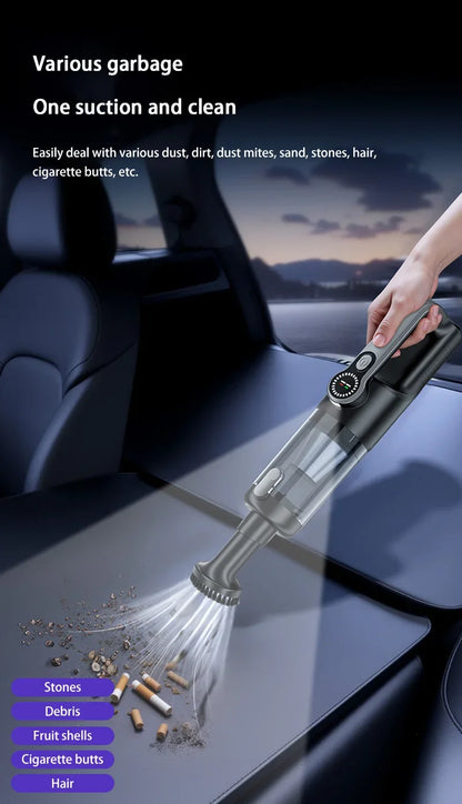 Car Vacuum Cleaner Wireless One-Button Dust Dump