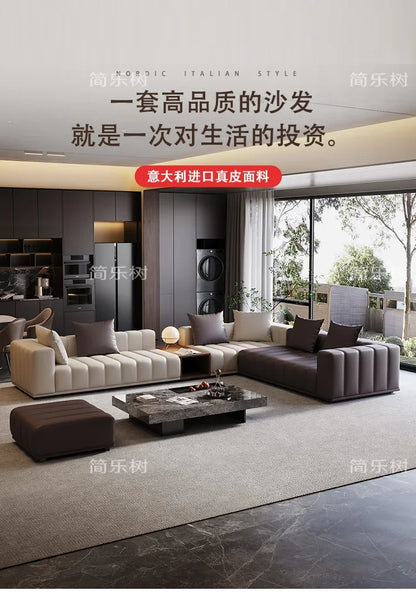 Chinese Leather Living Room Sofas Designer Floor