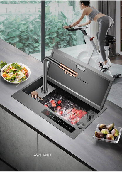 Nanometer Flip Cover Hidden Kitchen Sinks