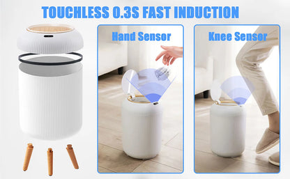 Automatic Trash Can with Lid,  Small Plastic