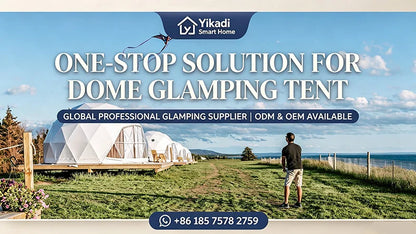 Flame retardant geodesic dome tent, aluminum foil
