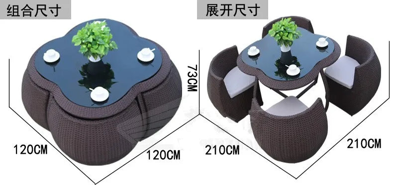 Mobile Side Garden Furniture Sets Chairs Conference