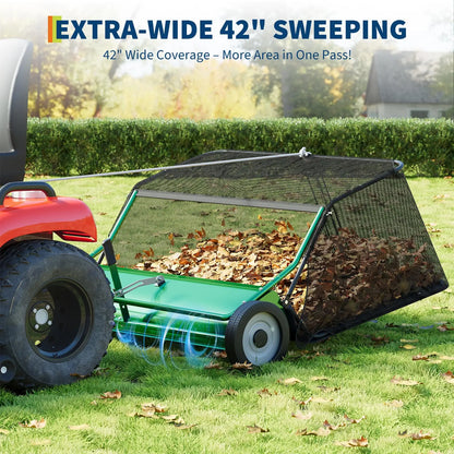 Large-Path Tow-Behind Lawn Sweeper – 42-52 Inch