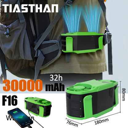 Rechargeable Waist Clip Fan 30000mAh 7 Speed