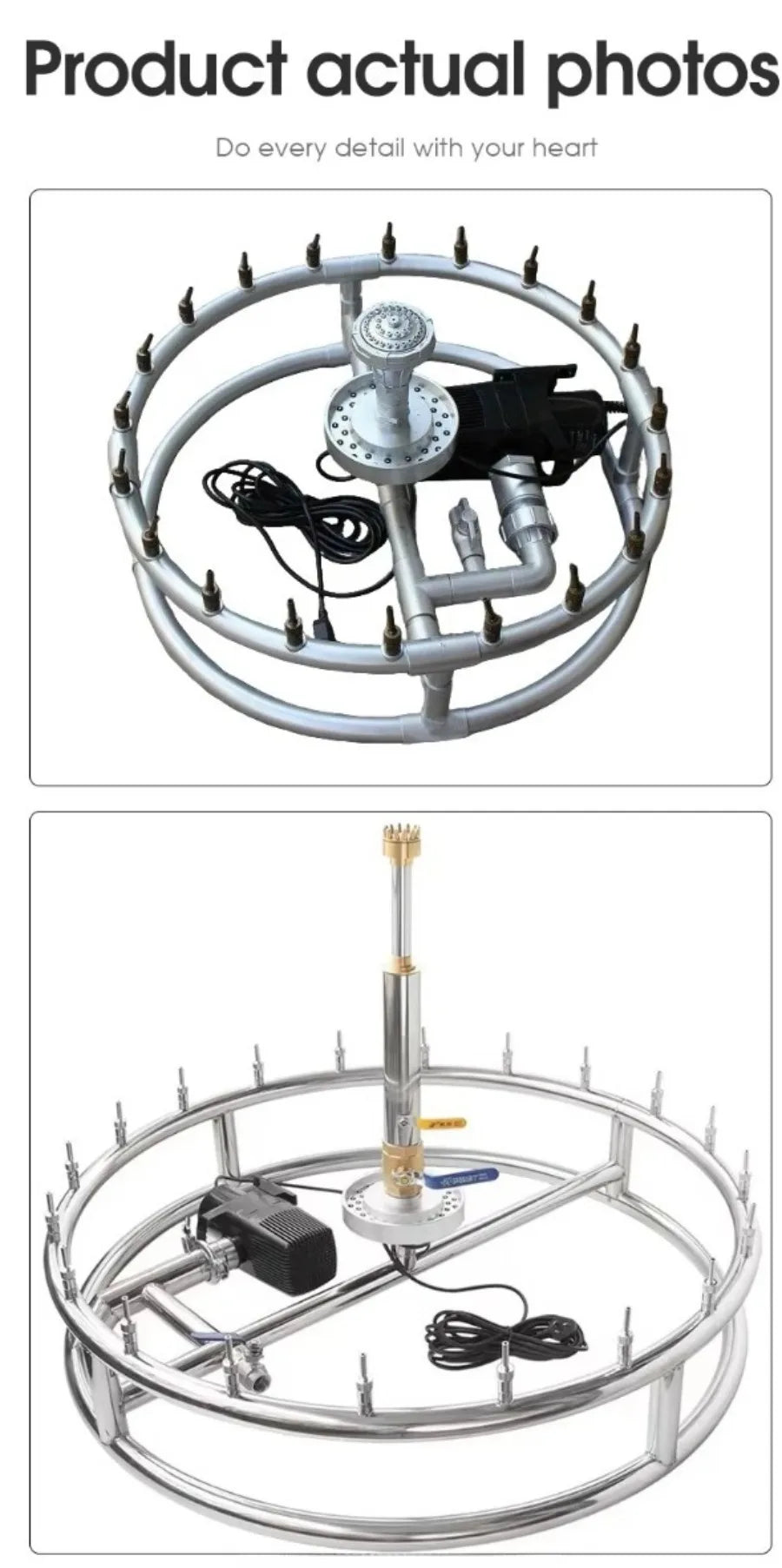 Outdoor Round Mini Dancing Fountain Garden Water