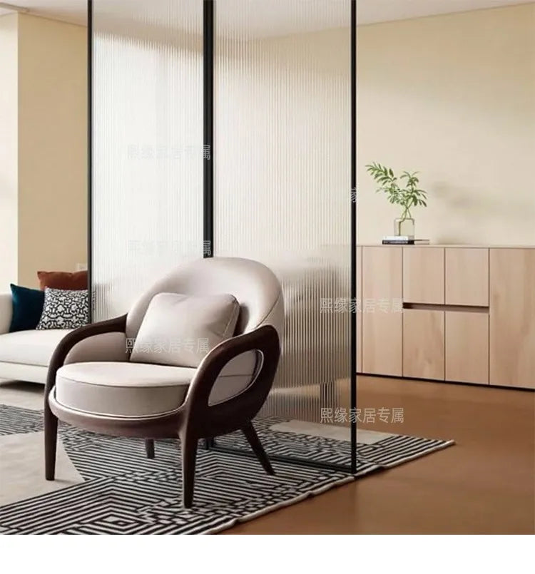 Armrest Big Living Room Chairs Modern Nordic Bedroom