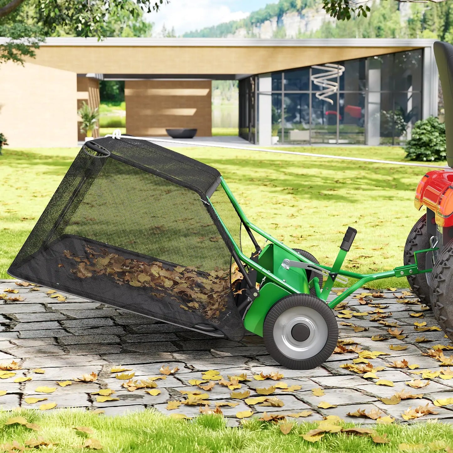 Large-Path Tow-Behind Lawn Sweeper – 42-52 Inch