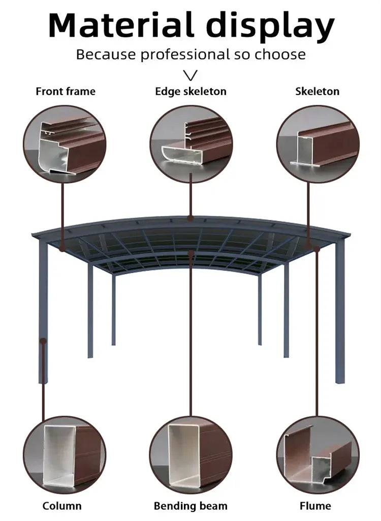 Aluminum Alloy Carport Home Villa Gazebos Garden