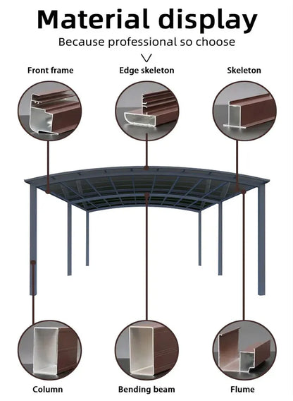 Aluminum Alloy Carport Home Villa Gazebos Garden