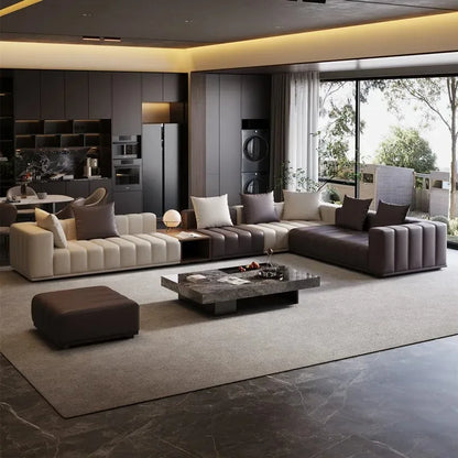 Chinese Leather Living Room Sofas Designer Floor