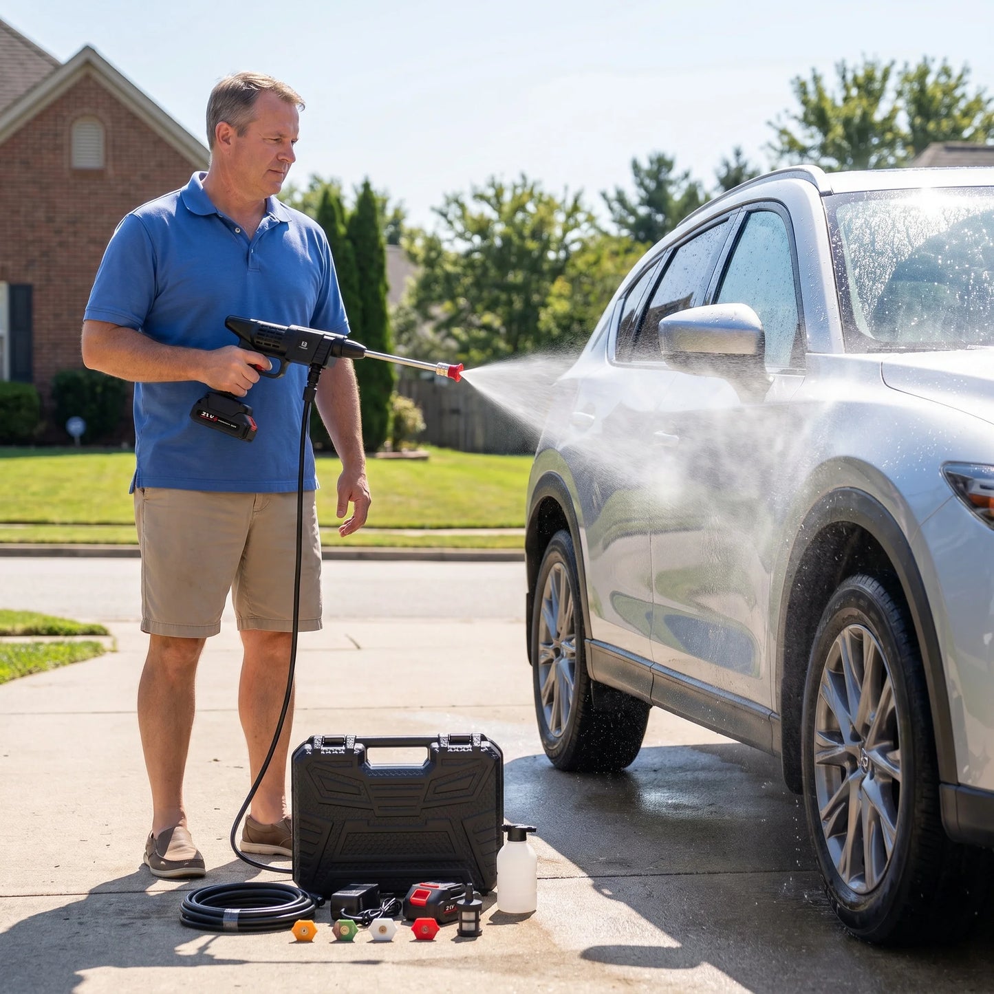 For Car/Floor/Patio Portable Battery Power Washer