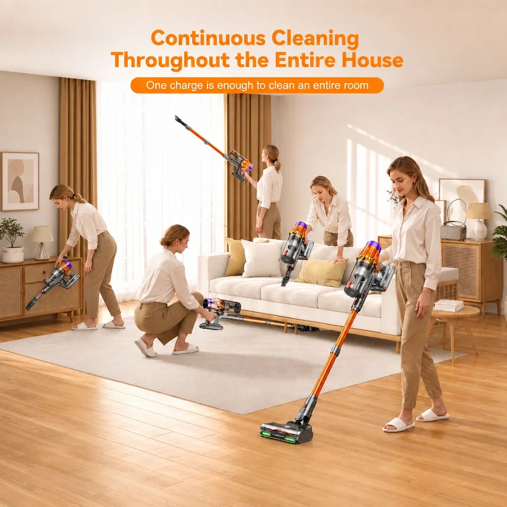 E.LUO Cordless Vacuum Cleaner, 600W High Power