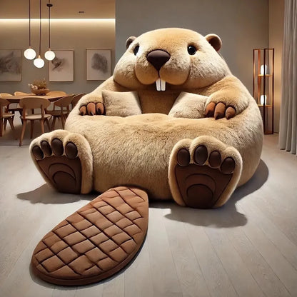 Giant squirrel sofa lazy oversized plush animal toy