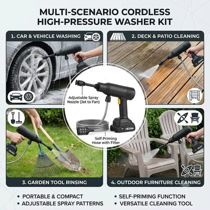 Cordless High Pressure Car Wash Gun Portable
