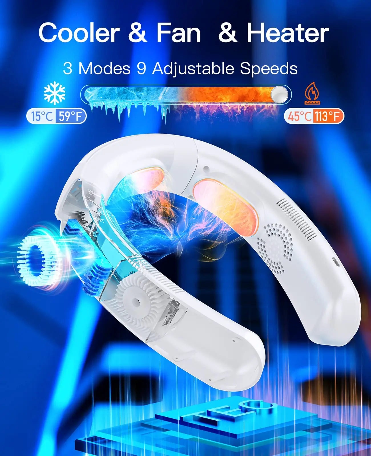 2026 New Wearable Air Conditioner USB Rechargeable