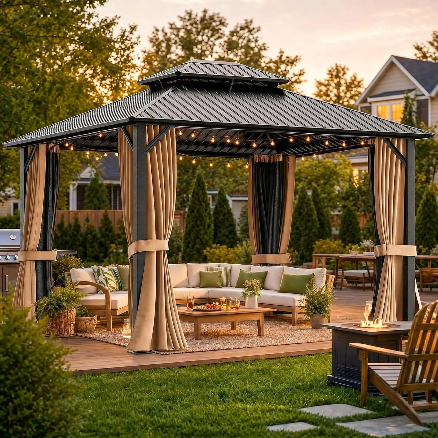 Gazebo Outdoor Gazebos, Hardtop Grill Gazebo garden