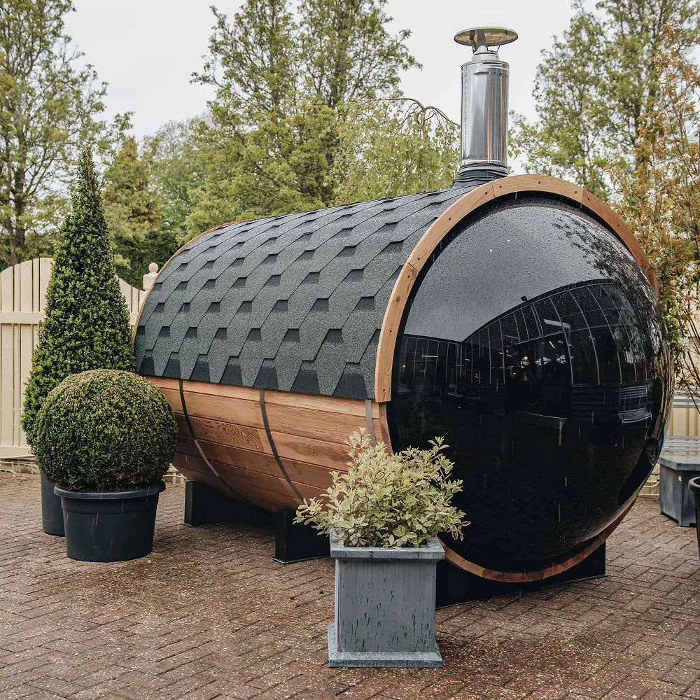 Fas Sauna Solid Wood Garden Panoramic Barrel Outdoor