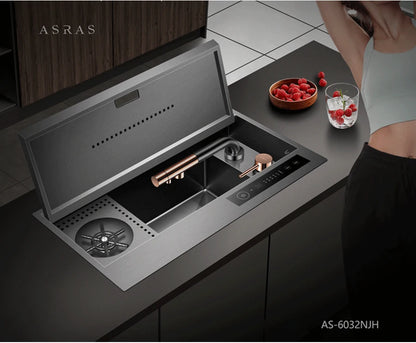 Nanometer Flip Cover Hidden Kitchen Sinks