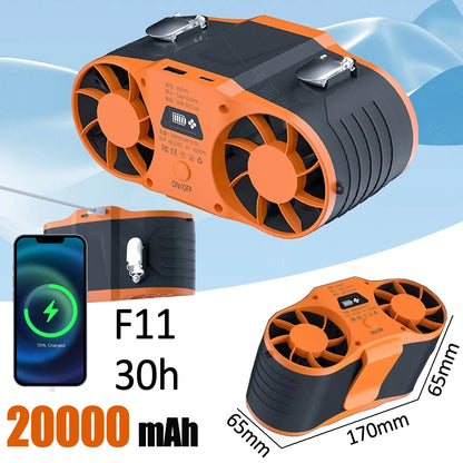 Rechargeable Waist Clip Fan 30000mAh 7 Speed