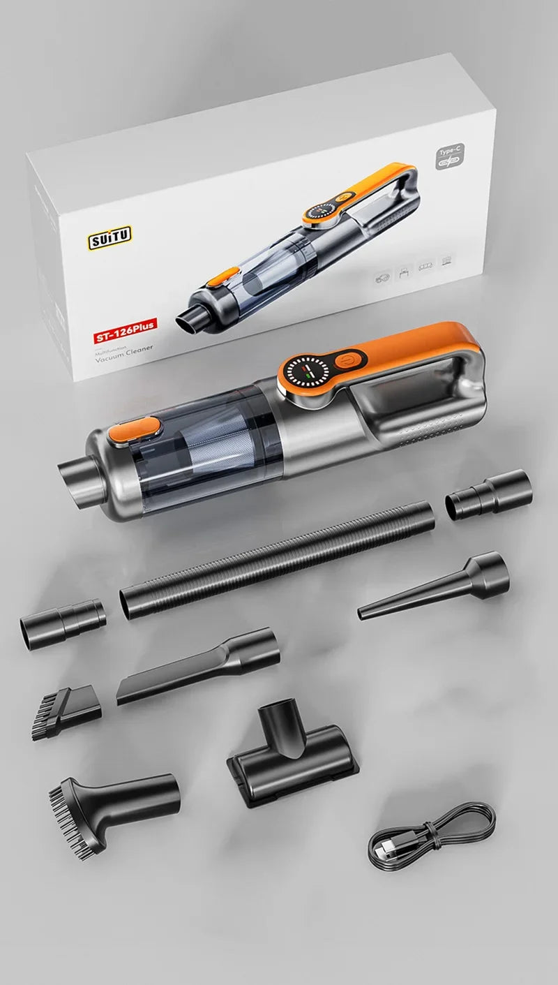 Car Vacuum Cleaner Wireless One-Button Dust Dump