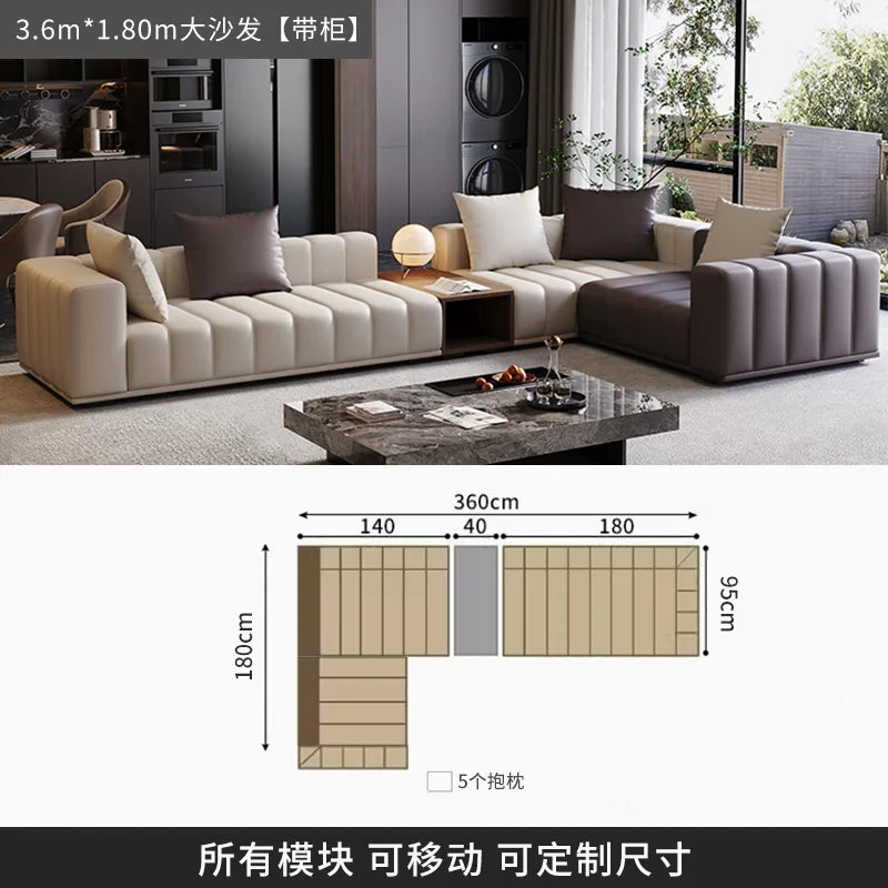 Chinese Leather Living Room Sofas Designer Floor