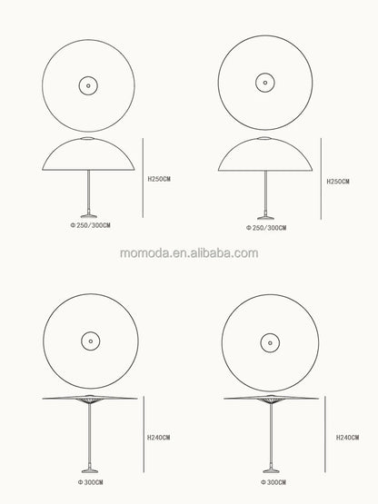 Customized White Garden Patio Outdoor Umbrella Parasol