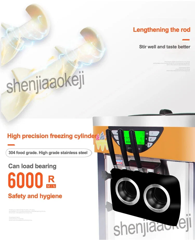 110V 220V Commercial Soft Ice Cream Machine