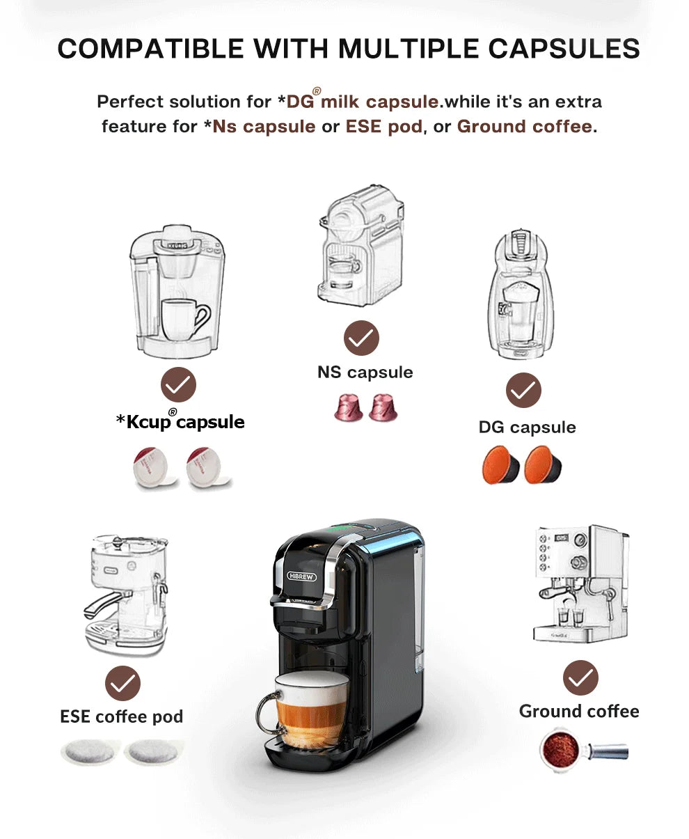 HiBREW Multiple Capsule Coffee Machine, Hot/Cold