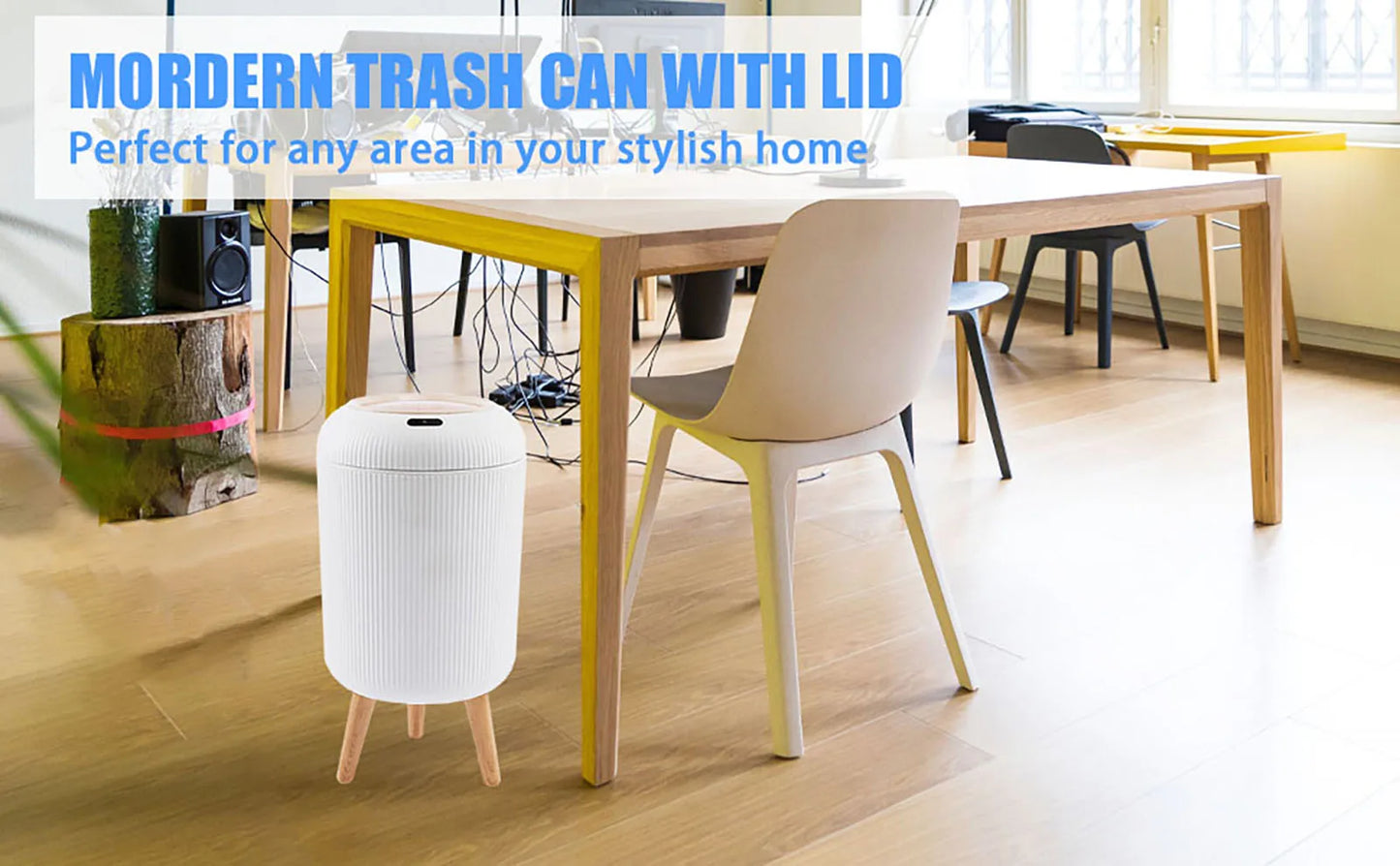 Automatic Trash Can with Lid,  Small Plastic