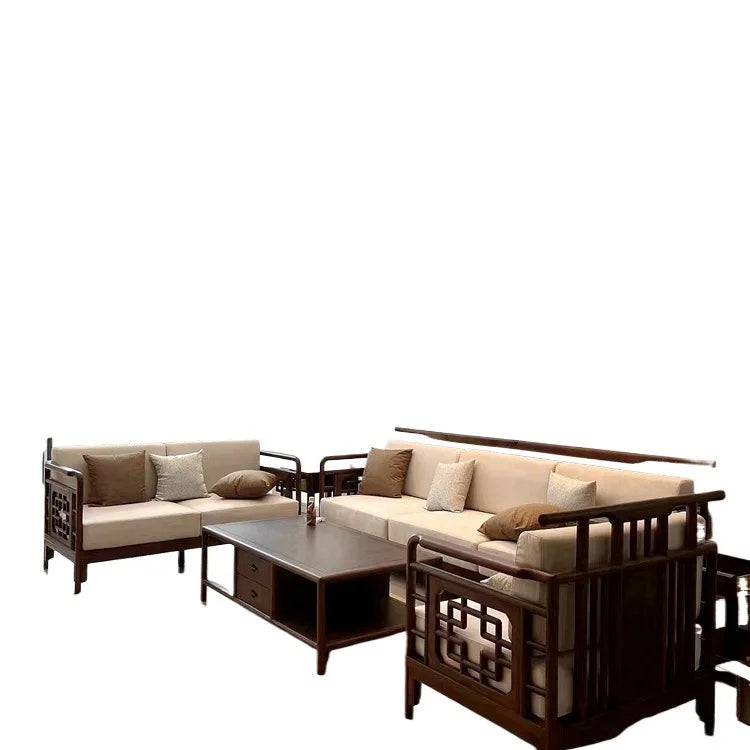 New Chinese Style Black Walnut Official Hat Sofa