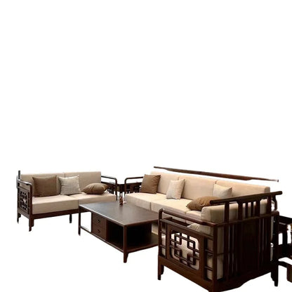 New Chinese Style Black Walnut Official Hat Sofa
