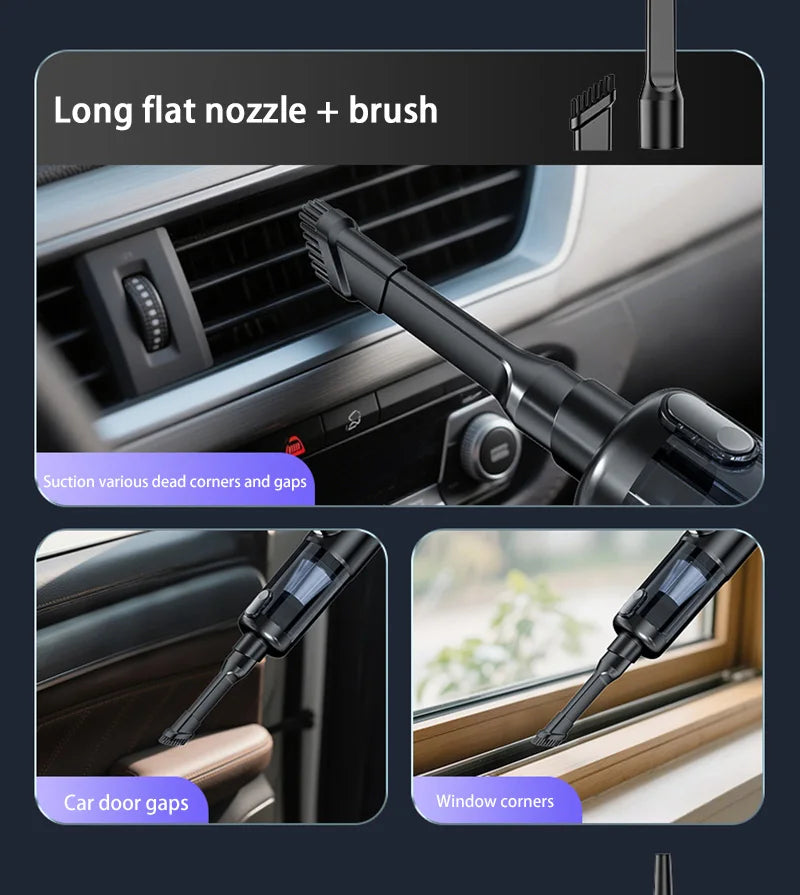 Car Vacuum Cleaner Wireless One-Button Dust Dump