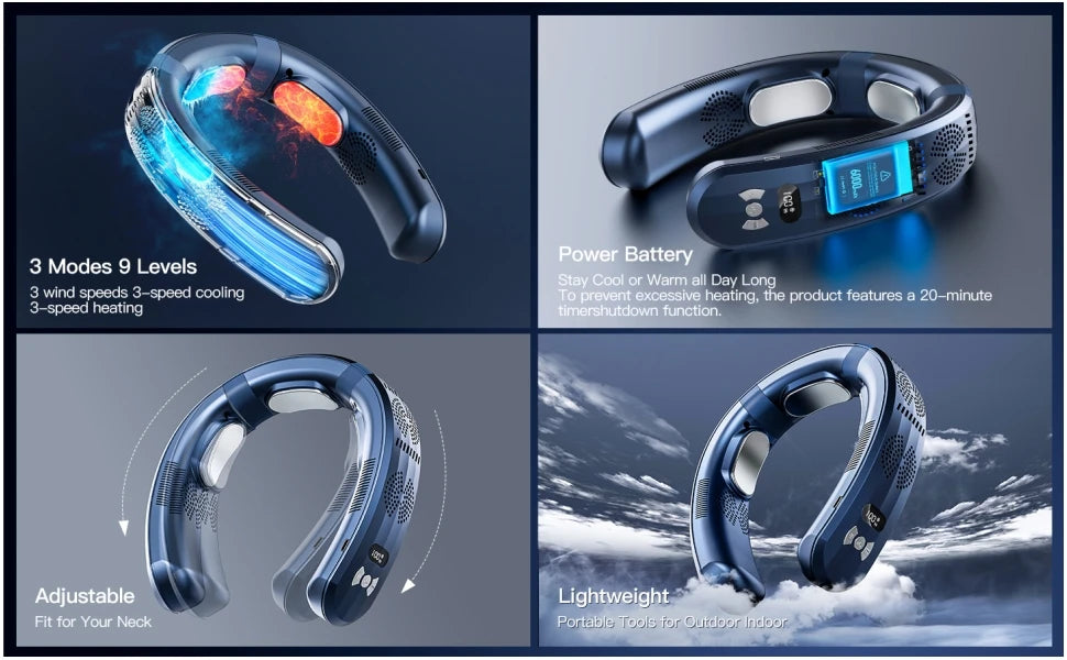 2026 New Wearable Air Conditioner USB Rechargeable