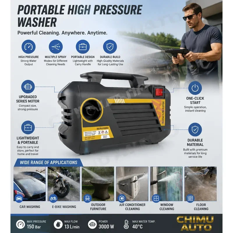 【CHIMU AUTO】 220V High Pressure Washer