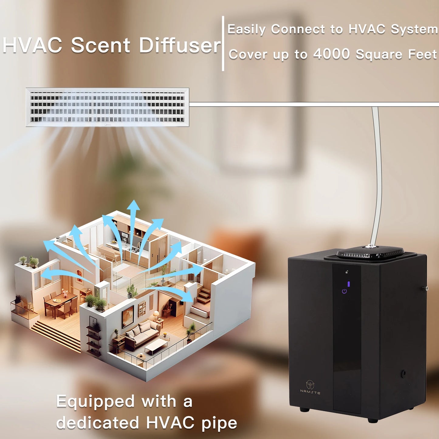NAMSTE HVAC Essential Oil Aroma Diffuser Bluetooth