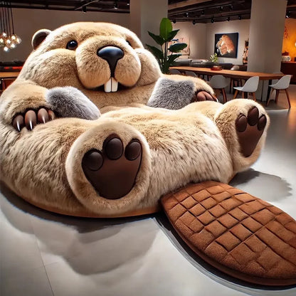 Giant squirrel sofa lazy oversized plush animal toy
