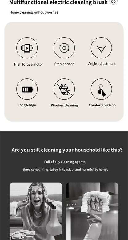 9-in-1 Electric Cleaning Brush Electric Spin Cleaning