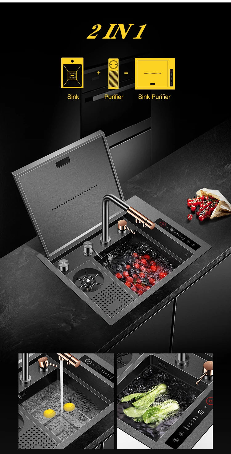 Rinser Bar Counter Island Hidden Kitchen Sinks