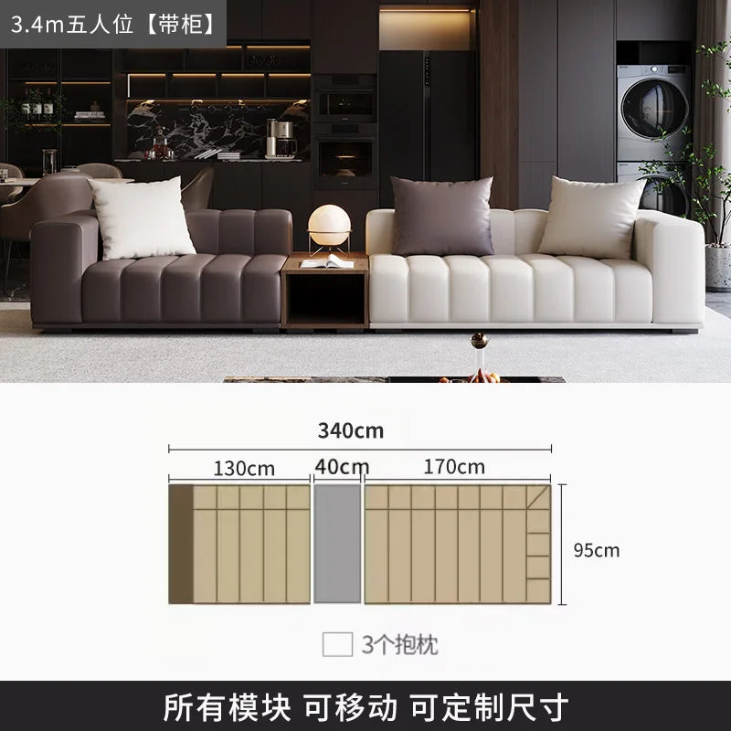 Chinese Leather Living Room Sofas Designer Floor